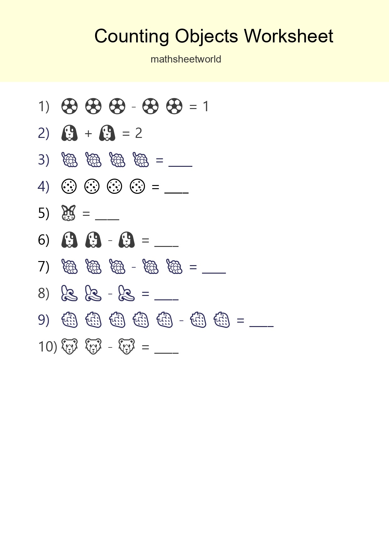 Learn Counting With Pictures Worksheet (Pre-K) - Part 256