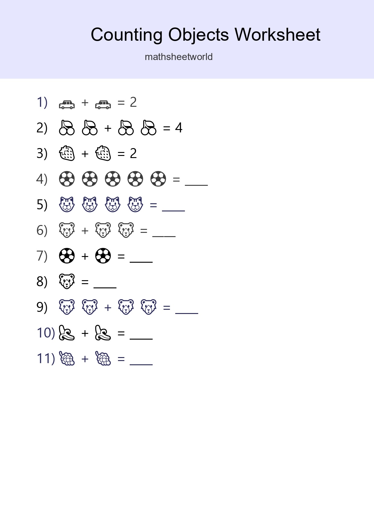 Learn Counting With Pictures Worksheet (Pre-K) - Part 267