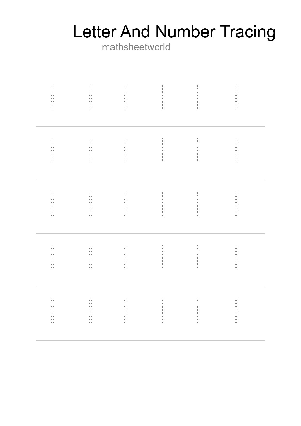 Printable Tracing Worksheet For Kids - Part 153