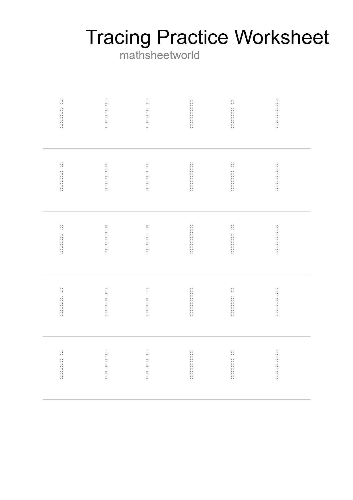 Printable Tracing Worksheet For Kids - Part 186