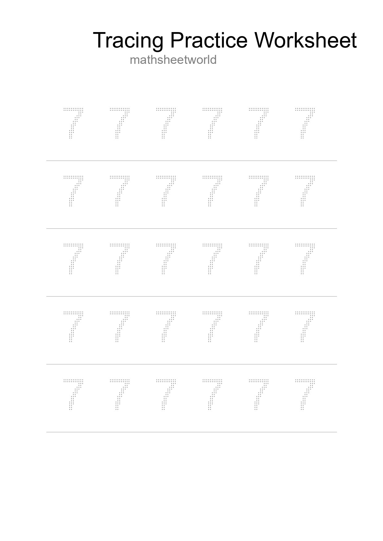 Printable Tracing Worksheet For Kids - Part 285